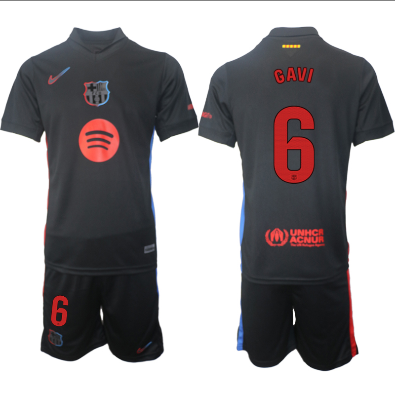 Men 2024-2025 Club Barcelona away Black #6 Soccer Jersey